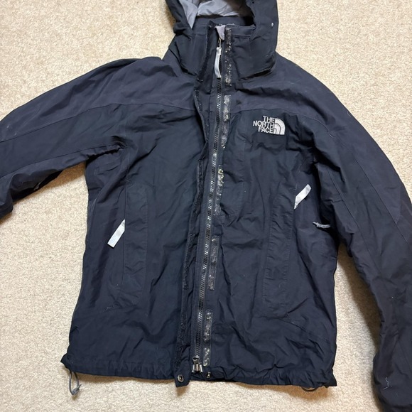 The North Face HyVent Jacket Womens Small Black Waterproof Hooded Ski Hiking - Picture 10 of 16